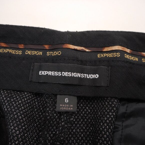Express Design Studio Women’s Sz 6 Dress Pants Black Metallic Office Careerwear - Picture 6 of 11